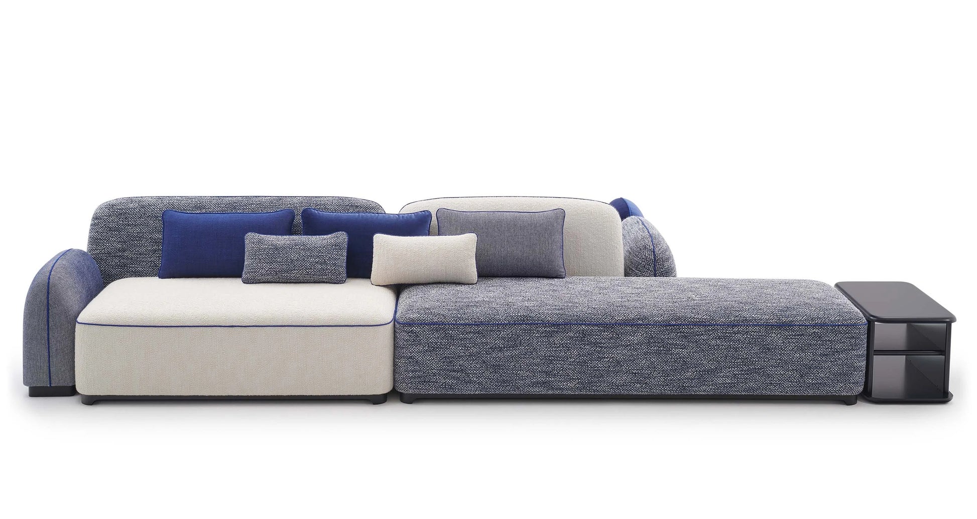 Pierre Frey Dolmen - Lacquered beech; Piping - Simple seams - Stretched fabric; Removable cushion(s) - Piping