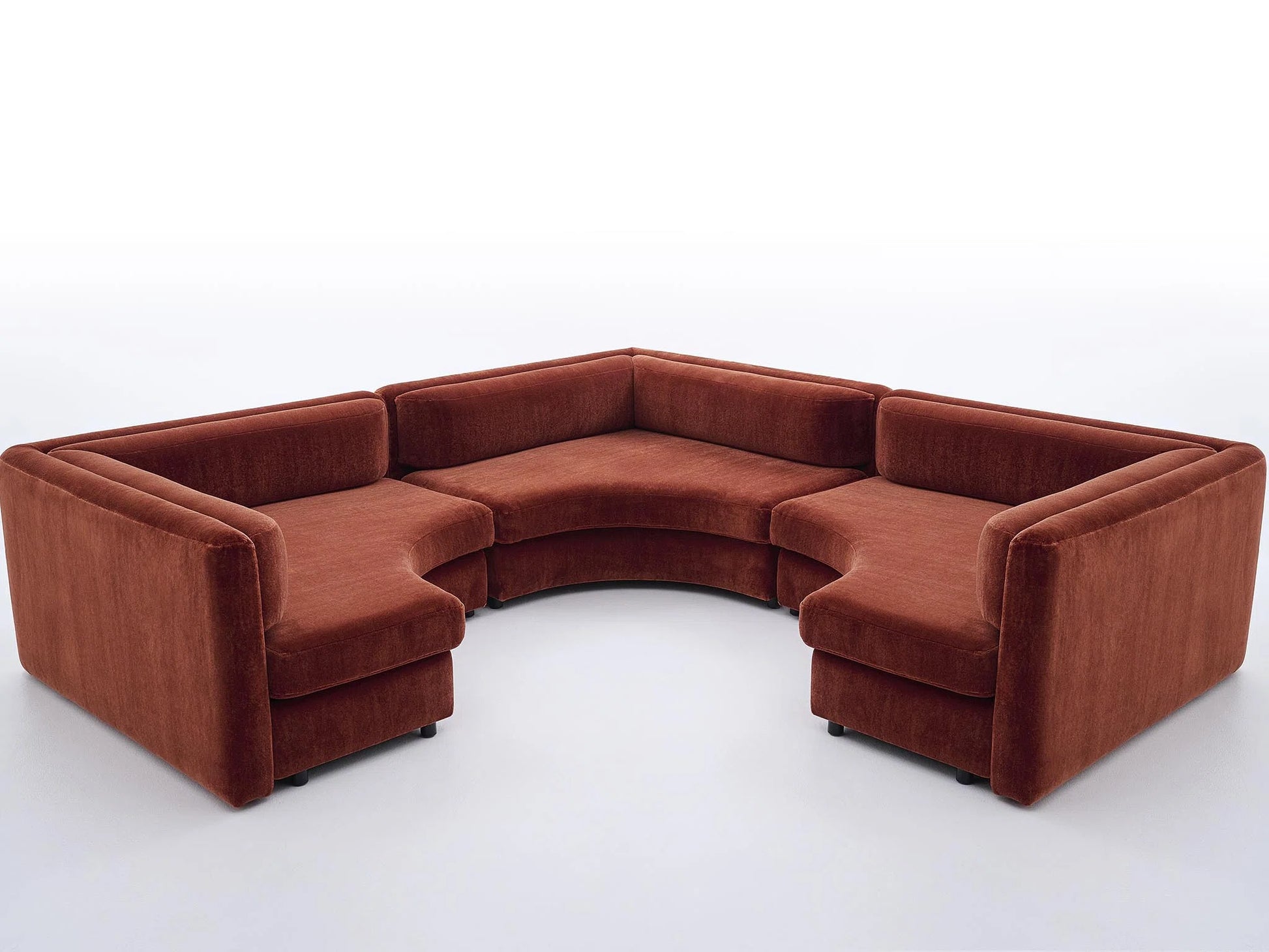 Pierre Frey Virgule - Stained beech, water-based varnish; Simple seams - Stretched fabric; visible wood legs