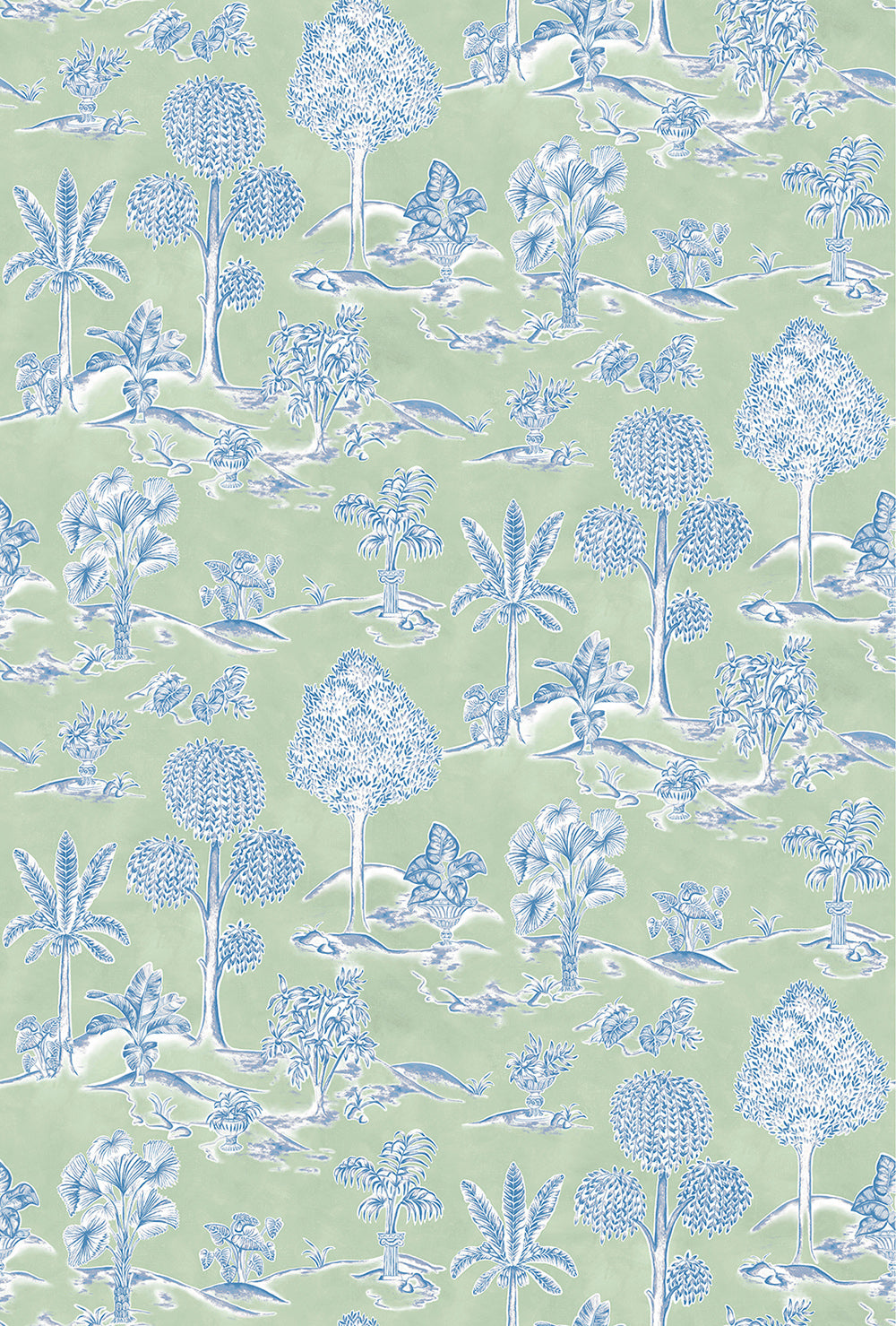 Osborne & Little | Karuna wallcovering - Apple / Denim