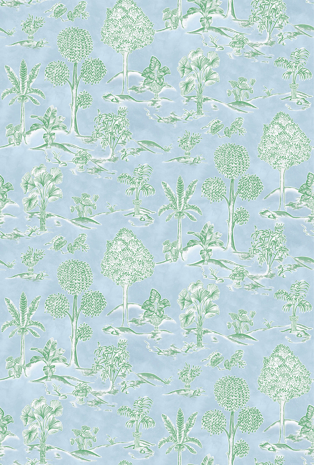 Osborne & Little | Karuna wallcovering - Sky / Leaf