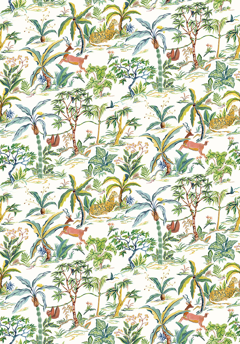 Osborne & Little | Salento wallcovering - Leaf / Chartreuse