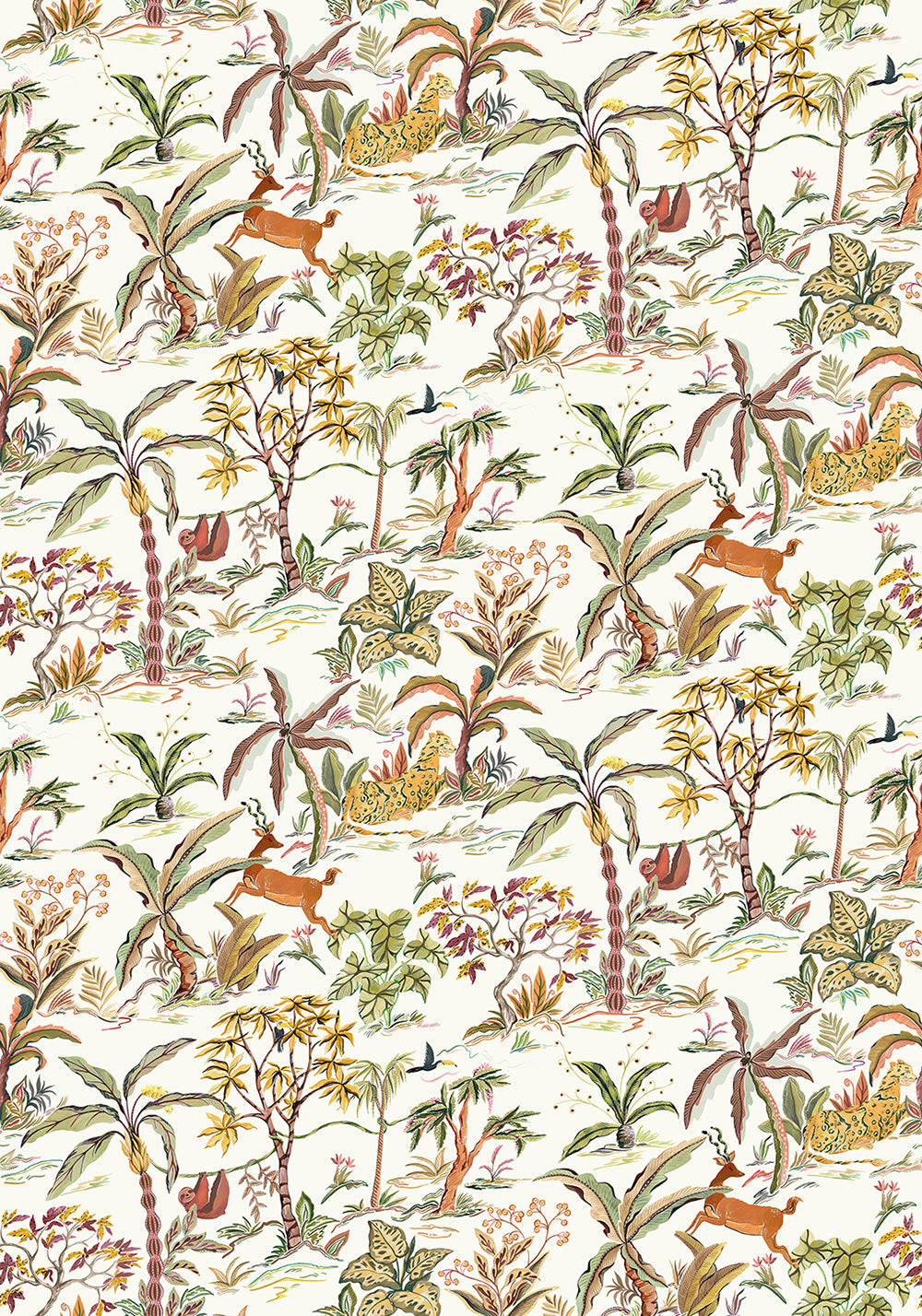 Osborne & Little | Salento wallcovering - Olive / Terracotta