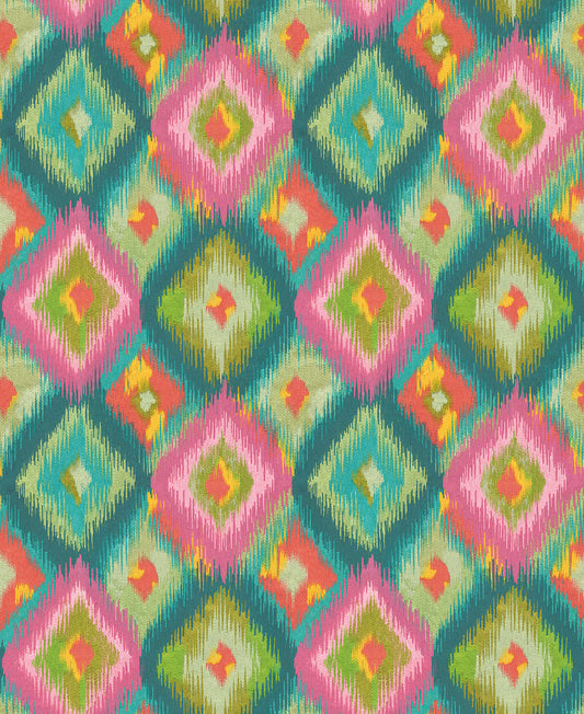 Osborne & Little | Xanadu wallcovering - Teal / Pink