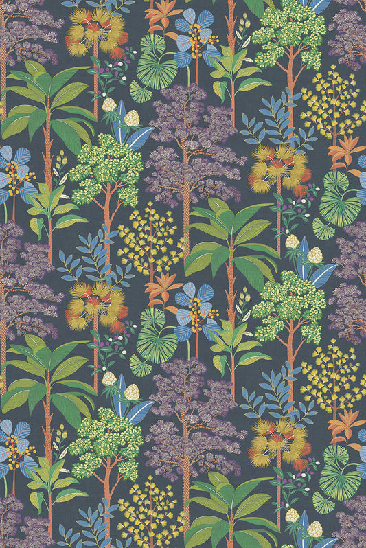 Osborne & Little | Arboreta wallcovering - Midnight / Multi