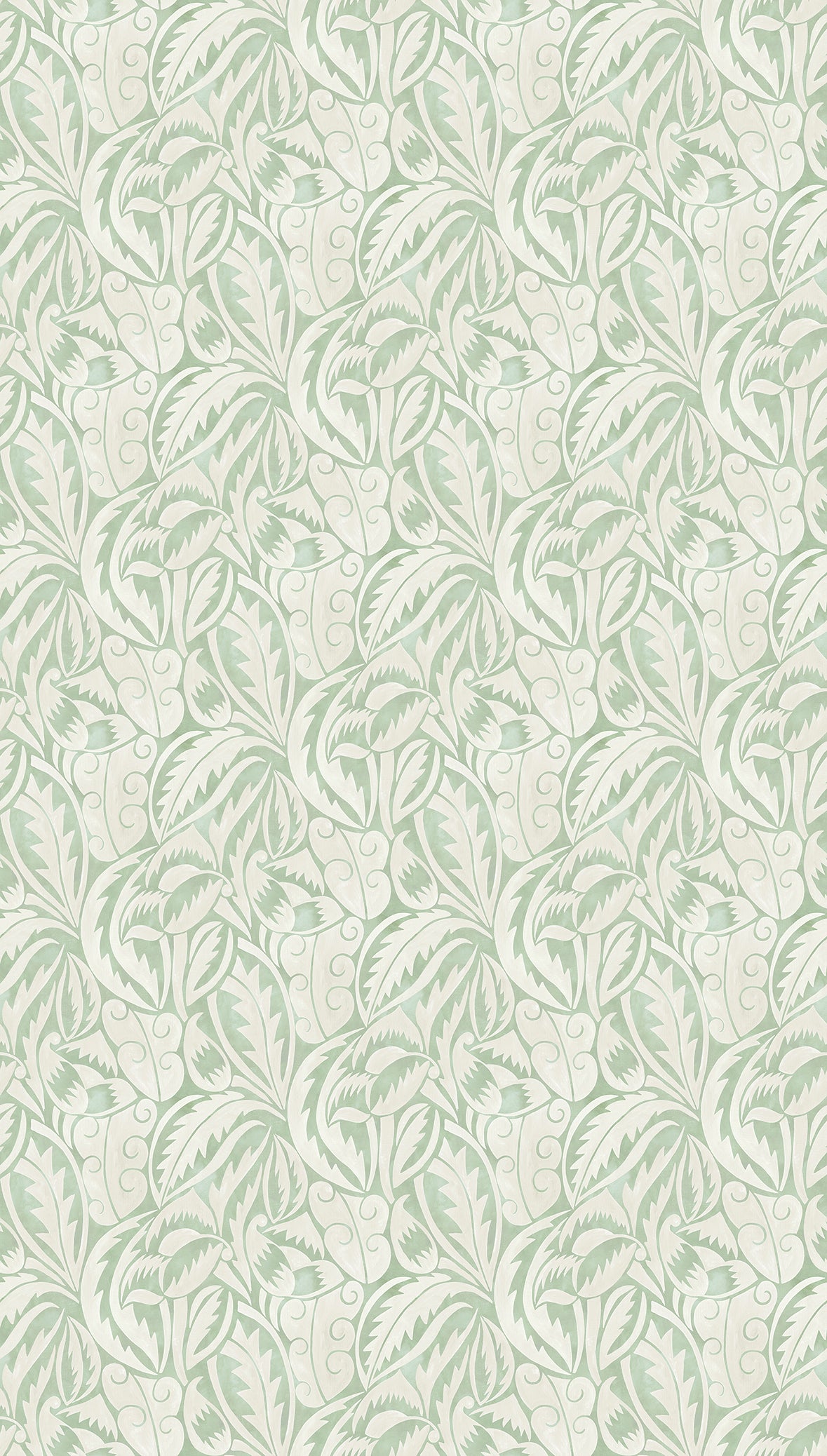 Osborne & Little | Dufy Leaf wallcovering - Celadon