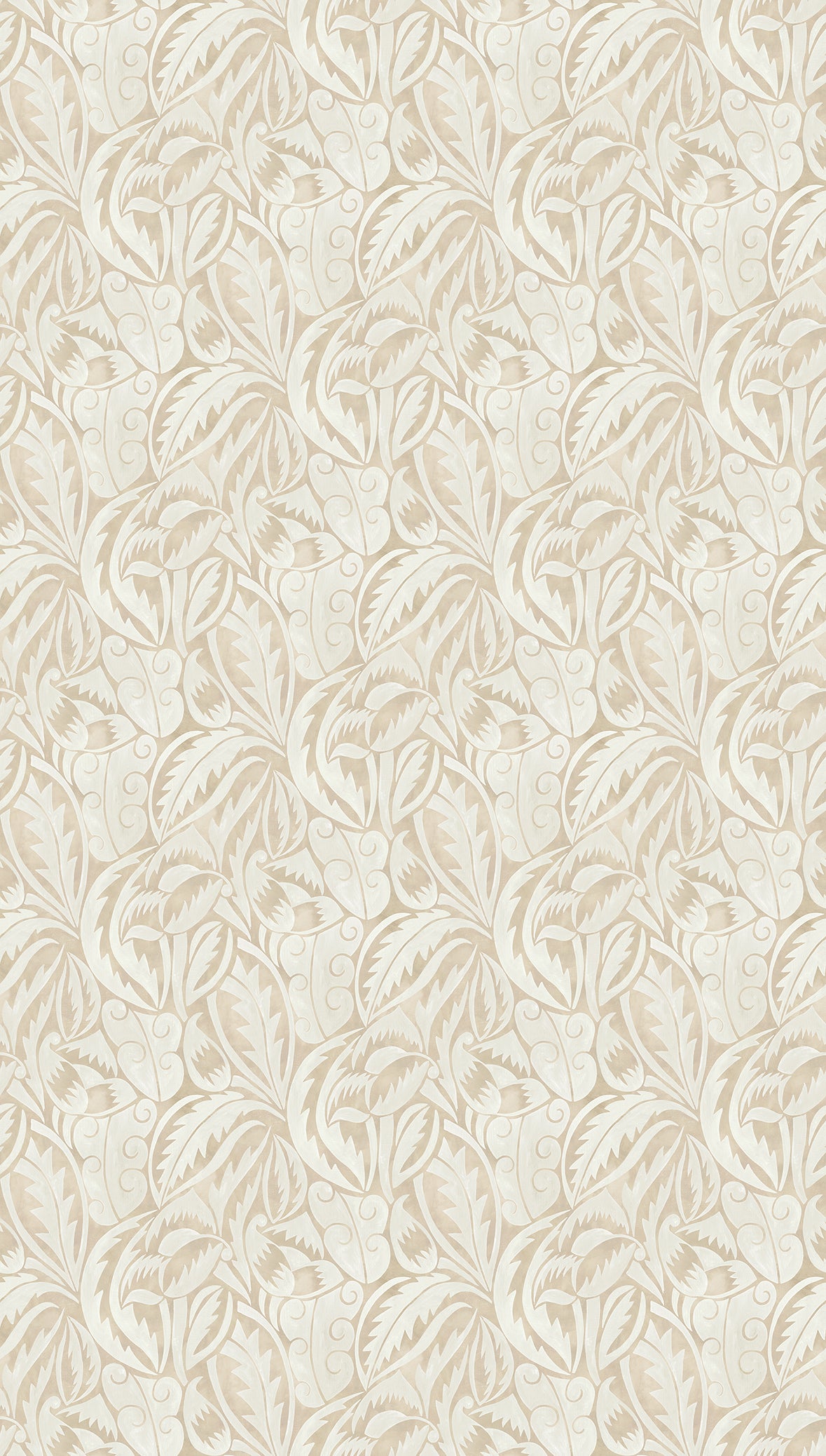 Osborne & Little | Dufy Leaf wallcovering - Linen