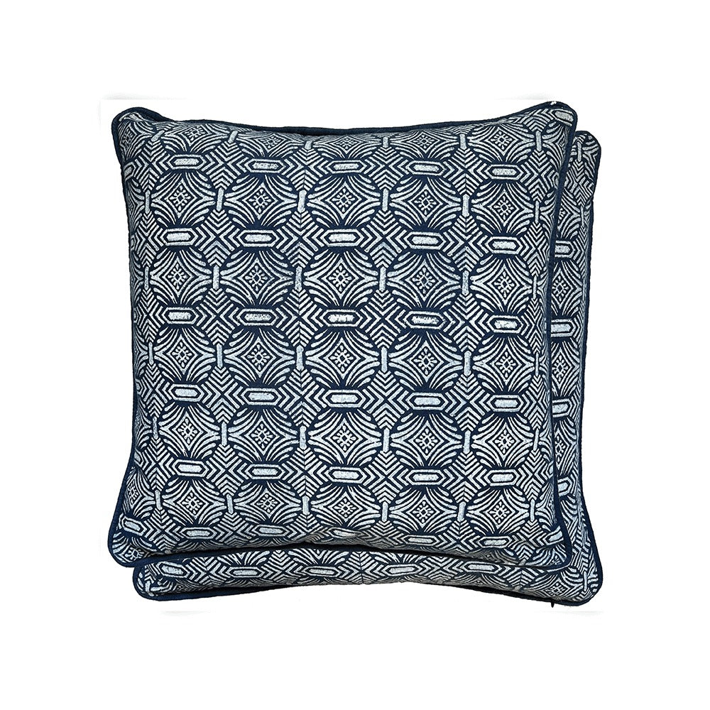 William Yeoward Pali Cushion in Indigo