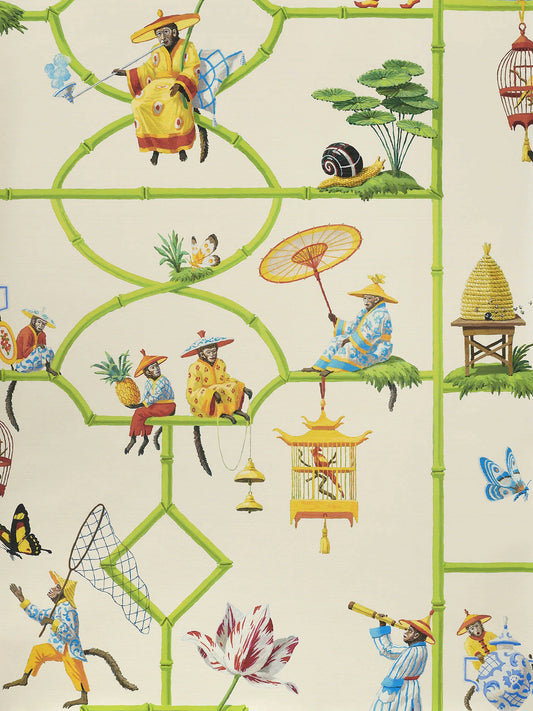 Pierre Frey Les Singes Savants - Beige