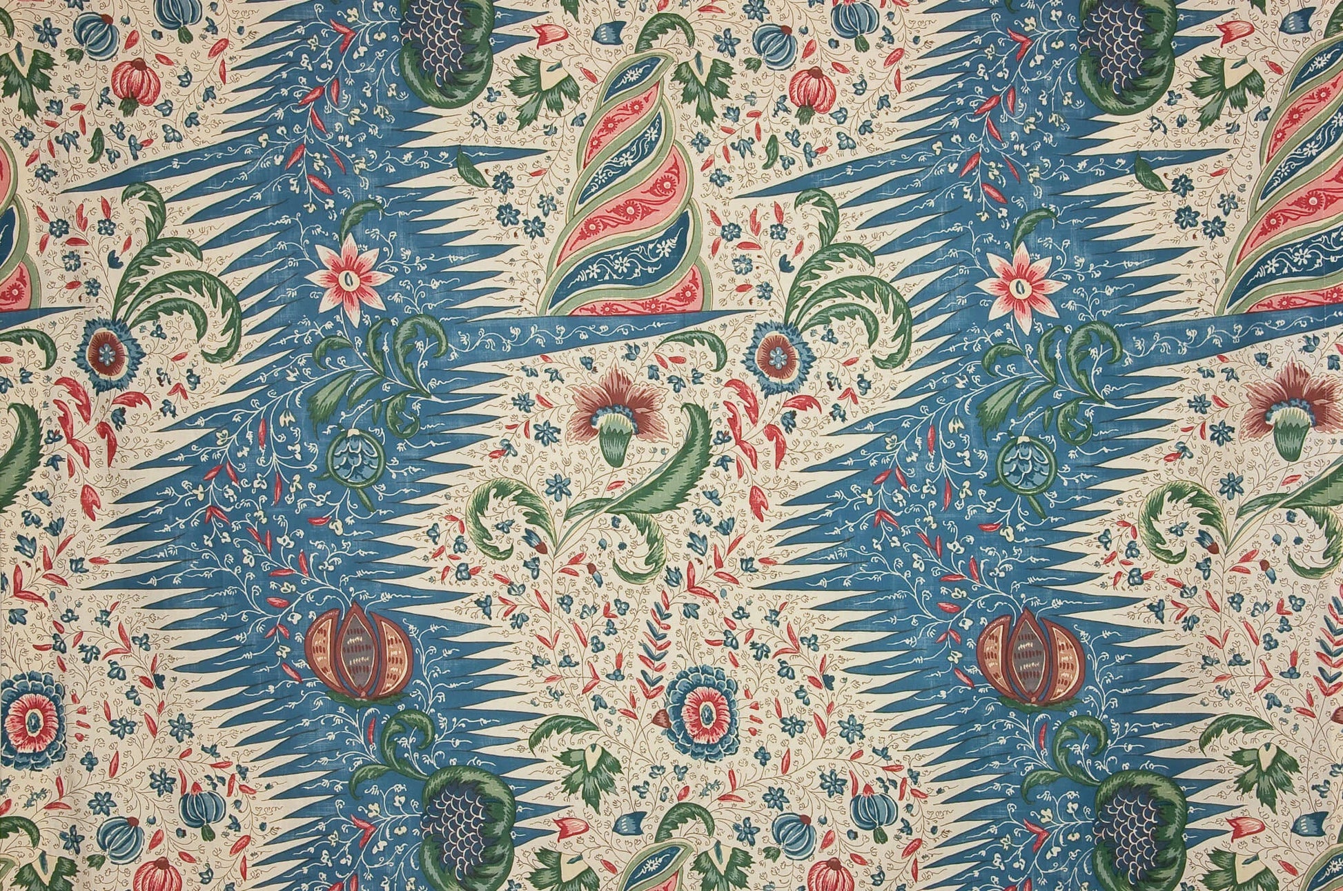Pierre Frey La Riviere Enchantee - Bleu Fond Crème