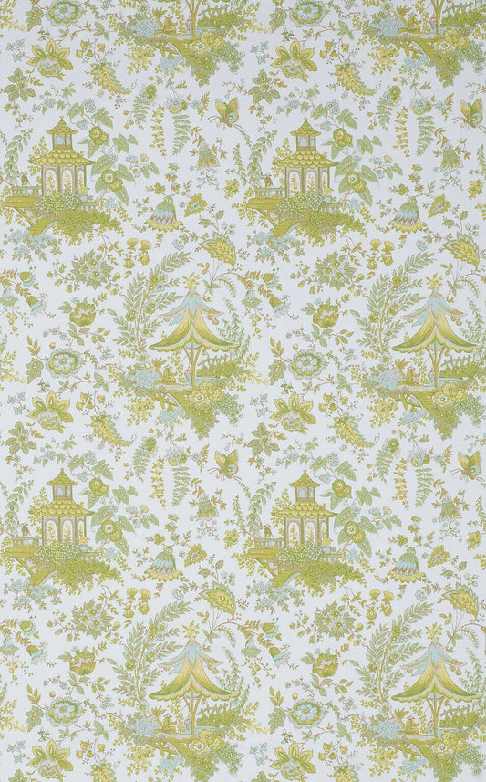 Pierre Frey Wallpaper Gasaki - Lime Green